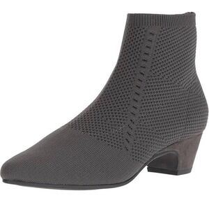 Eileen Fisher Purl Grey Recycled Stretch Knit Ankle Bootie EF46223 Womens 8.5